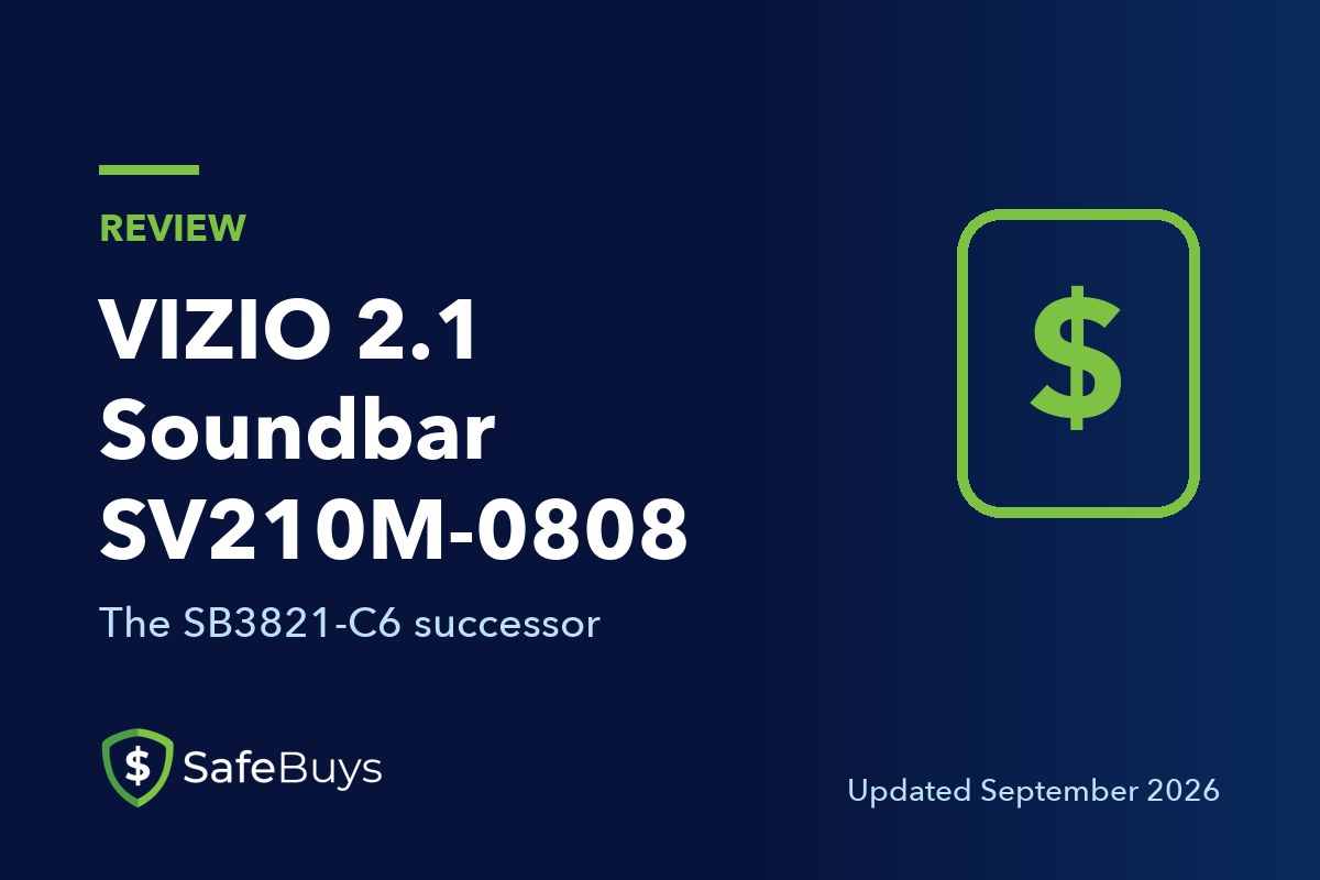 VIZIO 2.1 Soundbar (SV210M-0808) Review: The SB3821-C6's Successor