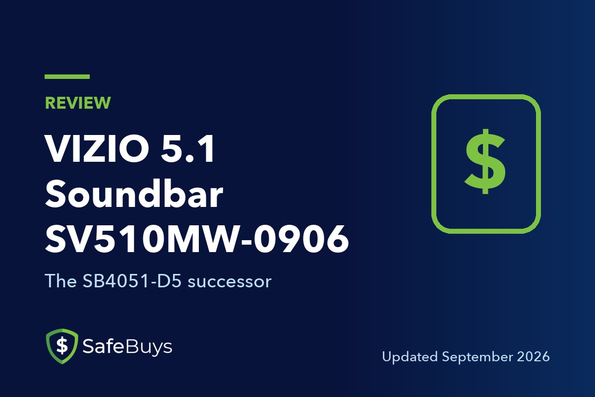 VIZIO 5.1 Soundbar (SV510MW-0906) Review: The SB4051-D5's Successor