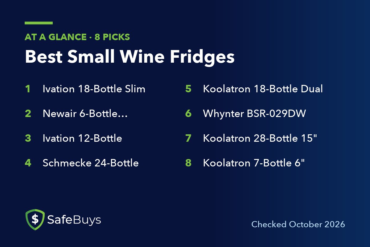 Best Small Wine Fridges: the 8 picks in this guide at a glance